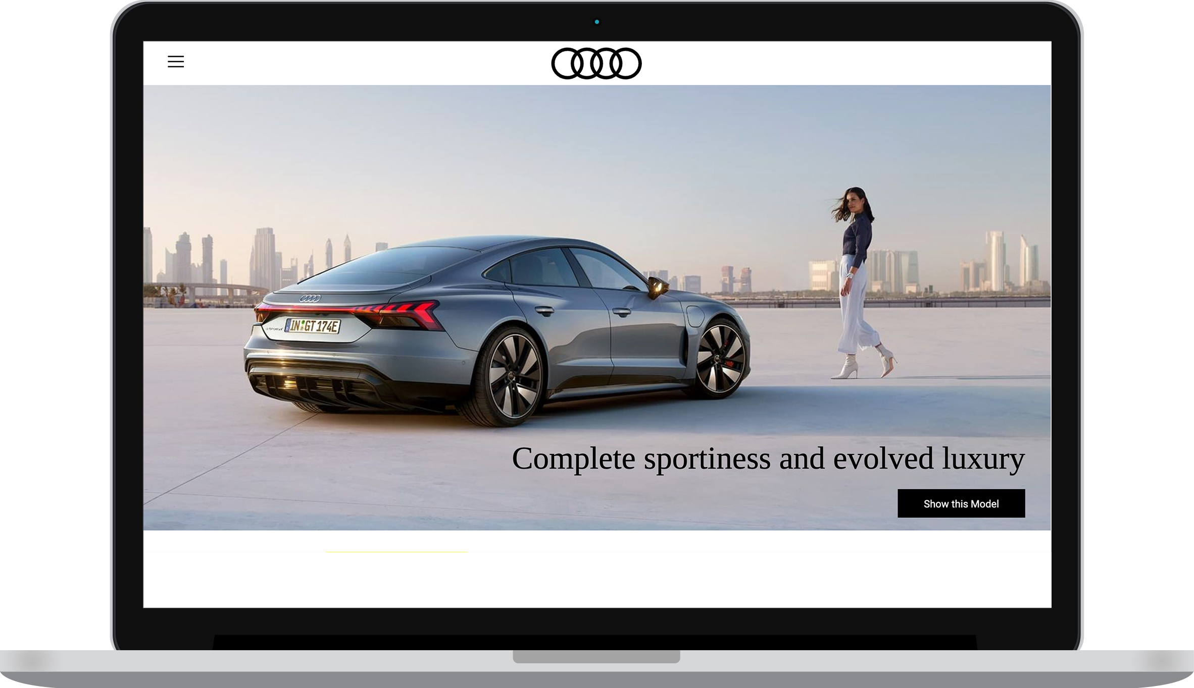 아우디 노트북 목업 이미지