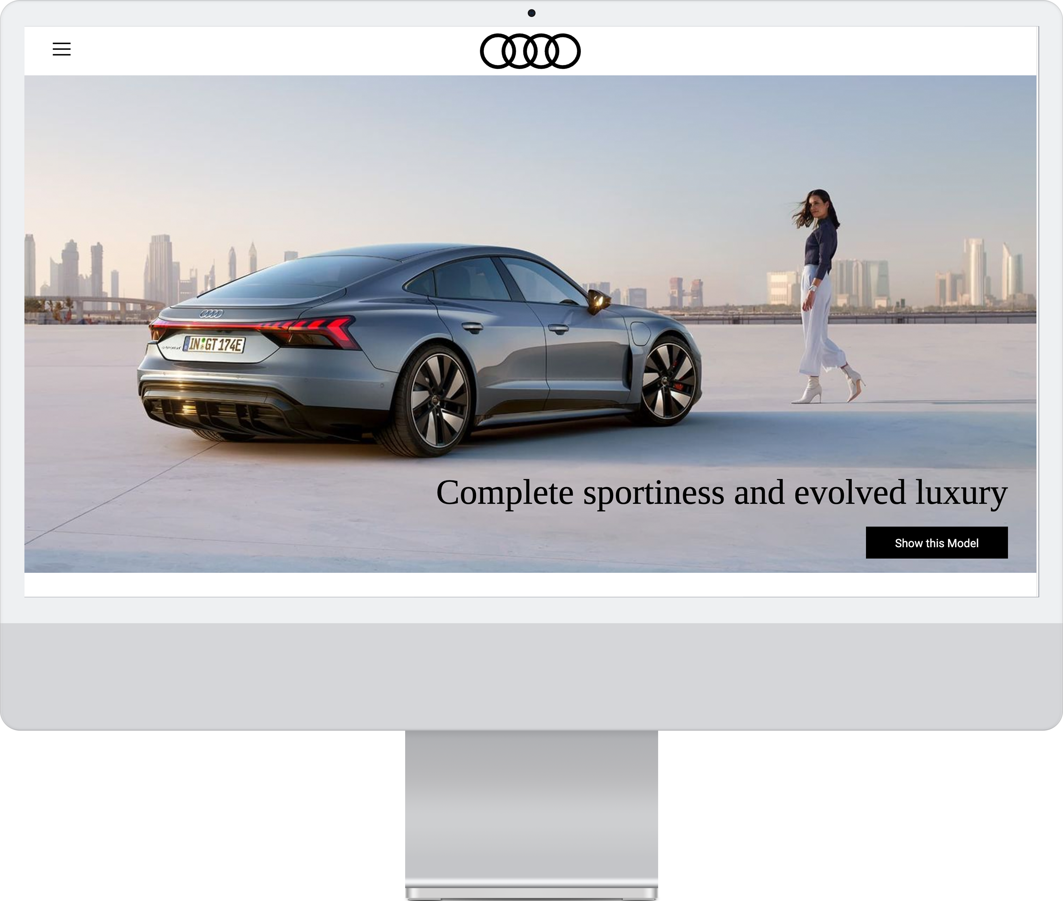 아우디 pc 목업 이미지